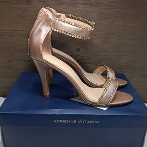 Adrienne Vittadini Women's Gracy Embellished Dress Sandals Size 8.5 NEW